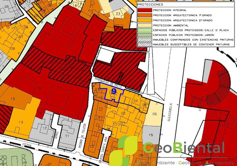 mapa de instrumentos de planeamiento urbanistico de geobiental